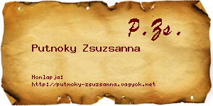 Putnoky Zsuzsanna névjegykártya